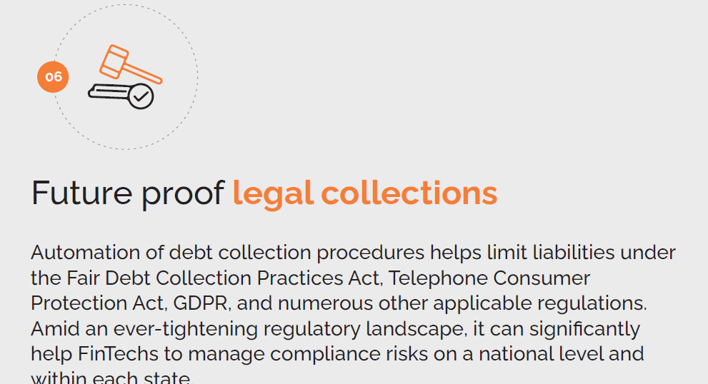 automation helps FinTech debt collection