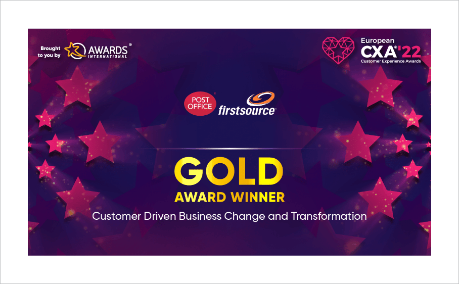 Firstsource Gold Award Winner