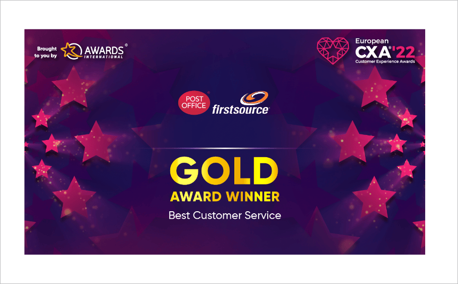 Firstsource Gold Award Winner